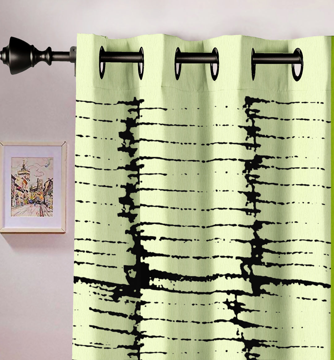 Ultimate Trends Premium Polyester Modern Curtain For Home Décor Lime Green color, 1 Piece