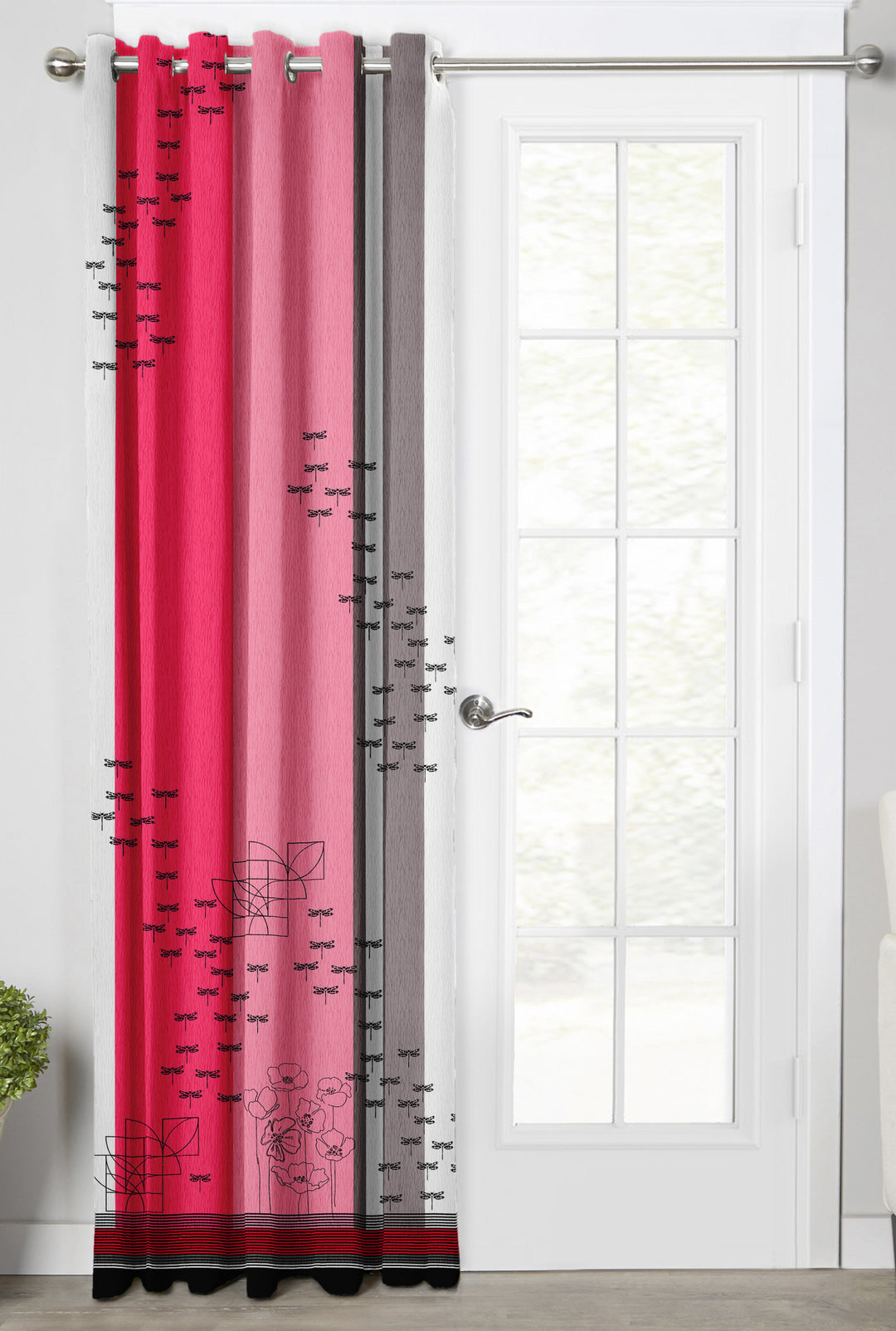 Ultimate Trends Premium Polyester Modern Curtain For Home Décor Pink color, 1 Piece