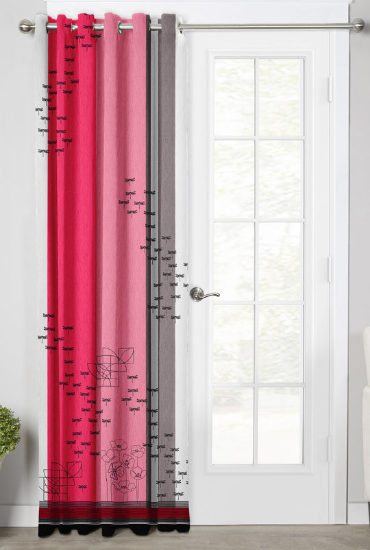 Ultimate Trends Premium Polyester Modern Curtain For Home Décor Pink color, 1 Piece