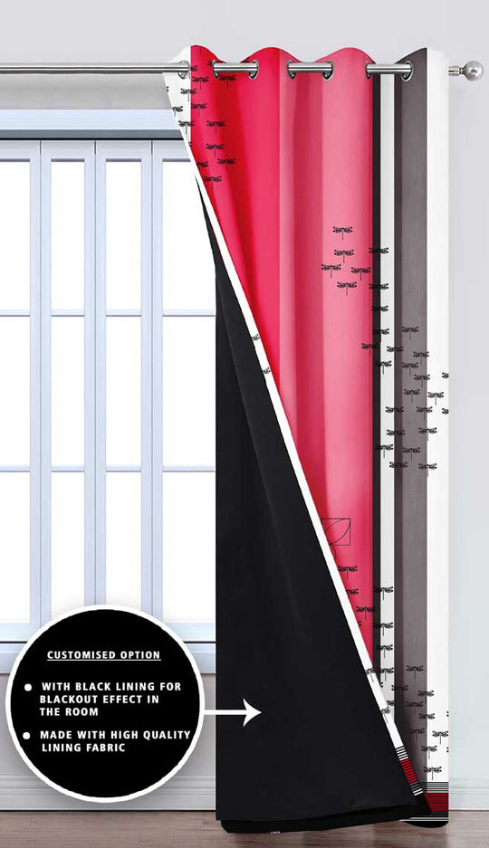 Ultimate Trends Premium Polyester Modern Curtain For Home Décor Pink color, 1 Piece