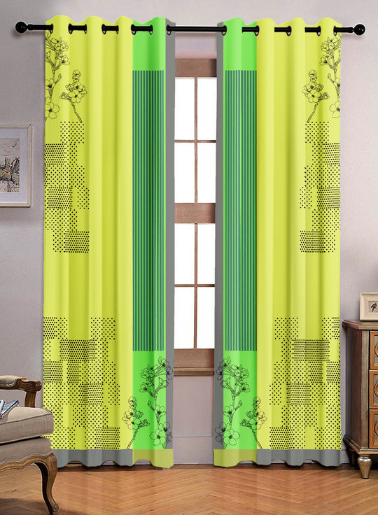 Ultimate Trends Premium Polyester Modern Curtain For Home Décor Yellow color, 1 Piece