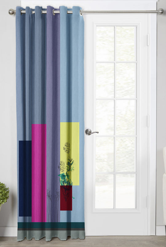 Ultimate Trends Premium Polyester Modern Curtain For Home Décor Multi color, 1 Piece