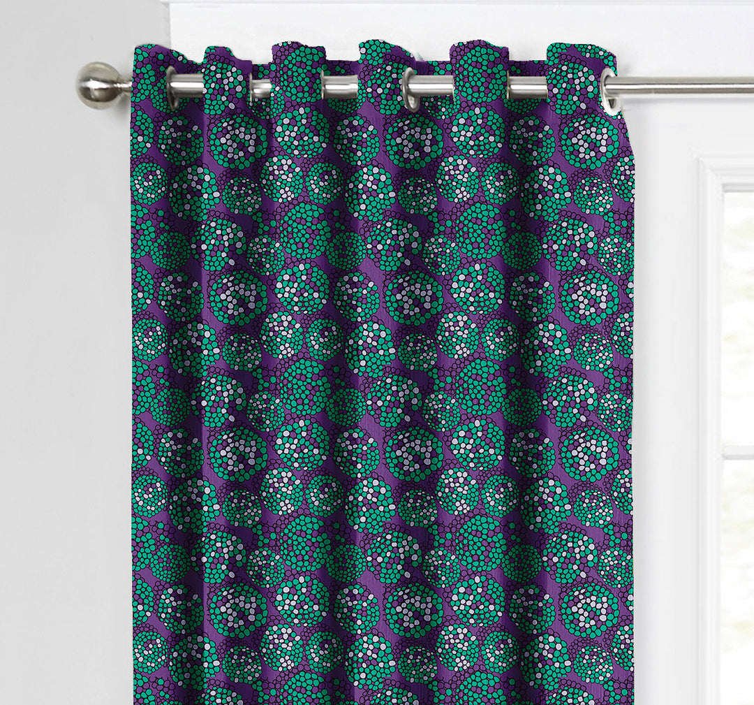 Ultimate Trends Premium Polyester Fancy Floral Curtain For Home Décor Teal Color, 1 Piece