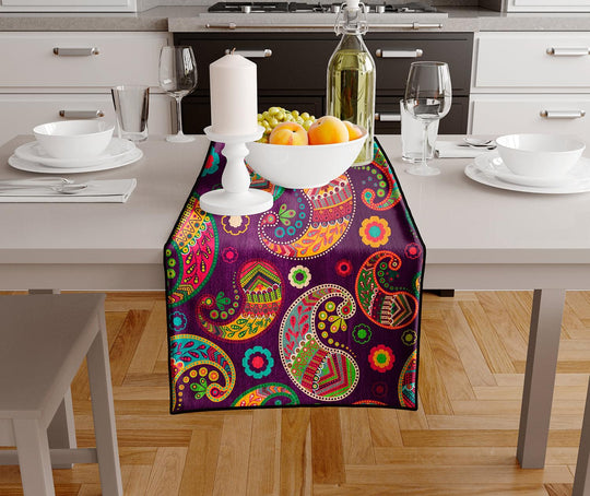 Purple Paisley, Table Runner