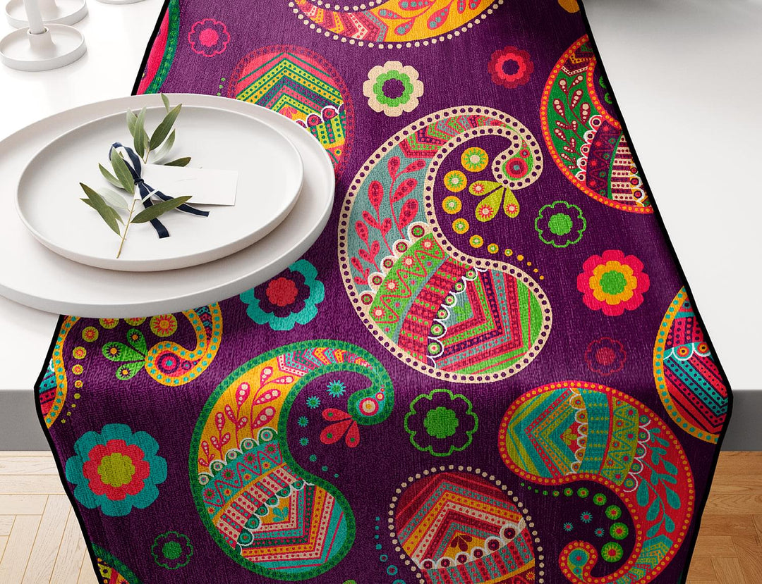 Purple Paisley, Table Runner