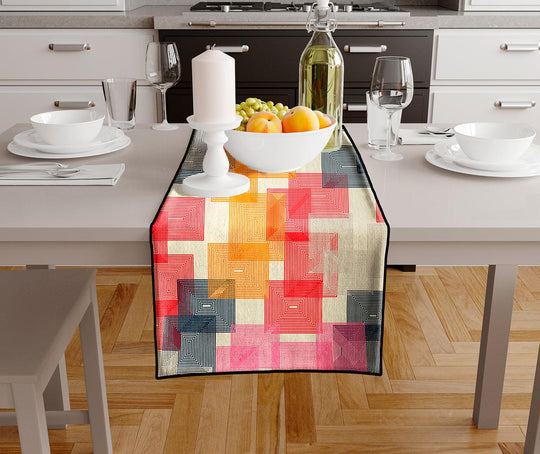 Multicolor Geometric, Table Runner