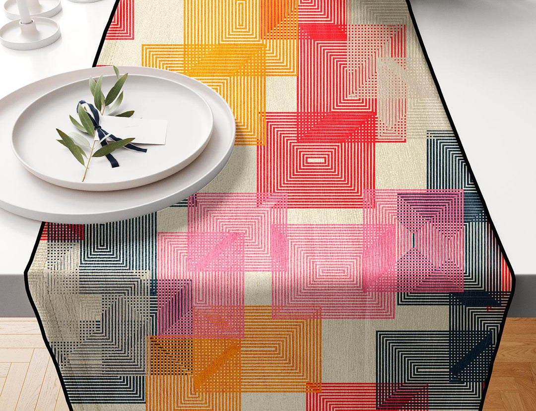 Multicolor Geometric, Table Runner