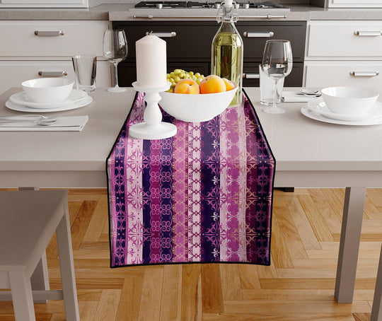 Purple and Cream, Table Runner