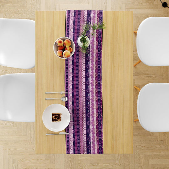 Purple and Cream, Table Runner