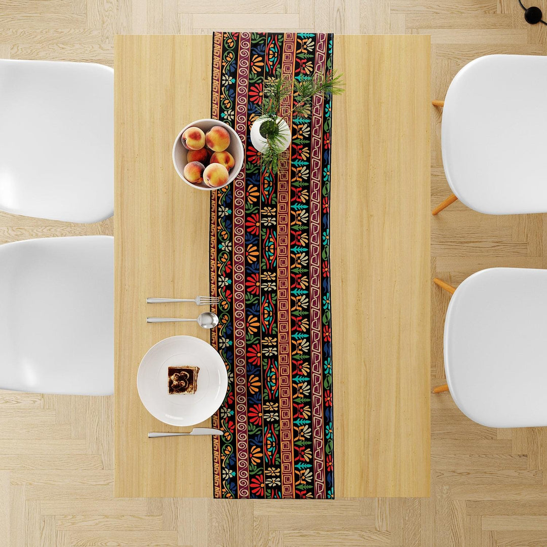 Black Floral, Table Runner