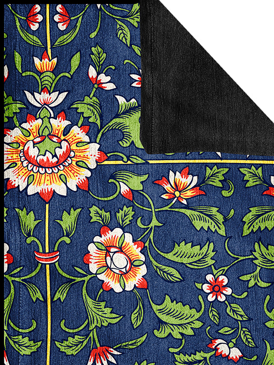 Dark Blue Floral, Table Runner