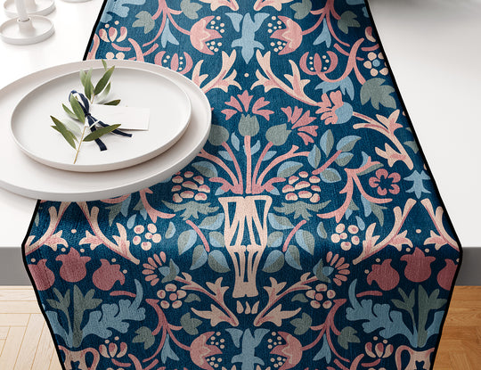 Royal Blue Floral, Table Runner