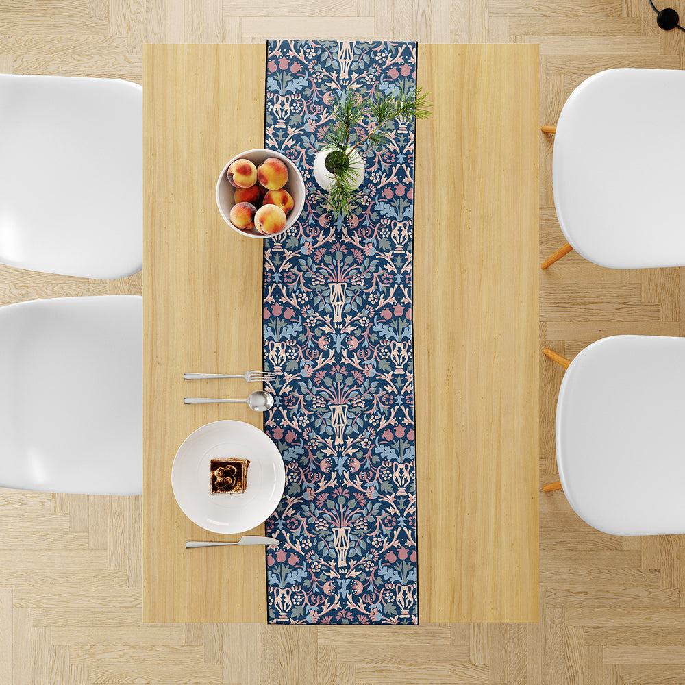 Royal Blue Floral, Table Runner