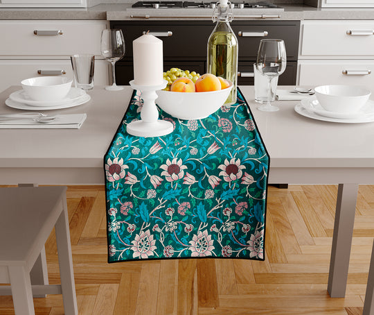 Turquoise Floral, Table Runner