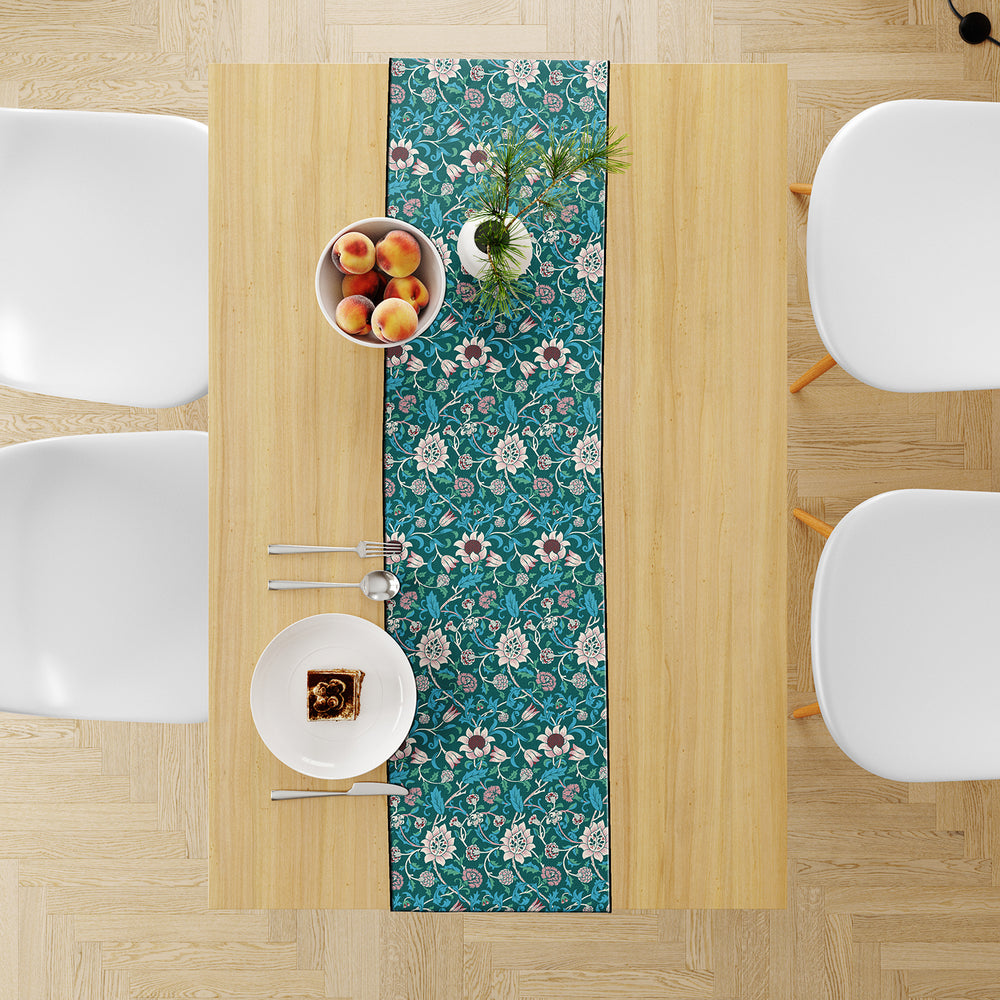 Turquoise Floral, Table Runner