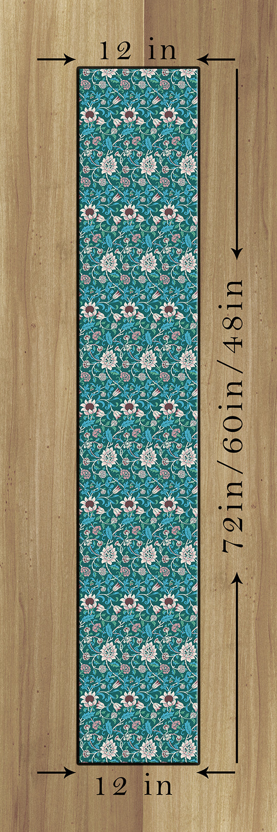 Turquoise Floral, Table Runner