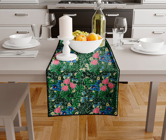 Green Floral, Table Runner