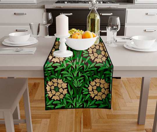 Black and Green, Table Runner