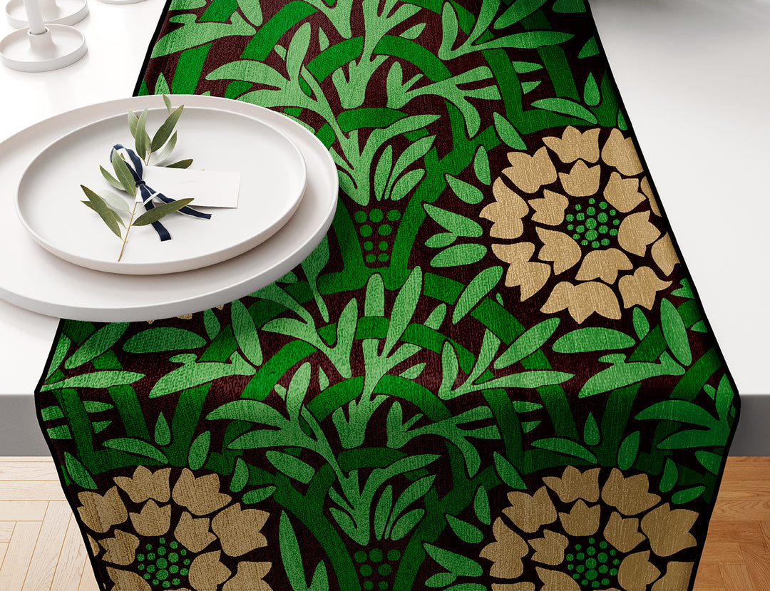 Black and Green, Table Runner