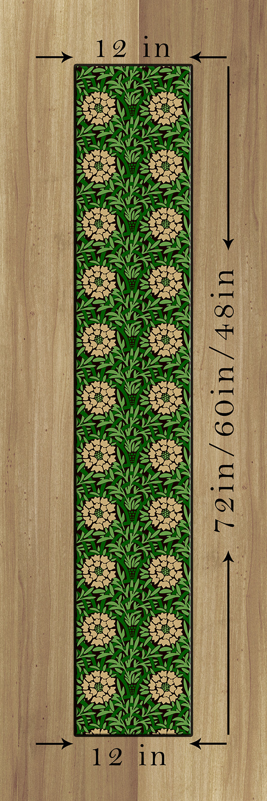 Black and Green, Table Runner