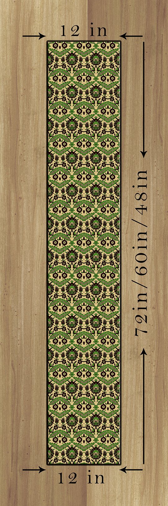 Dark Cream and Green, Table Runner