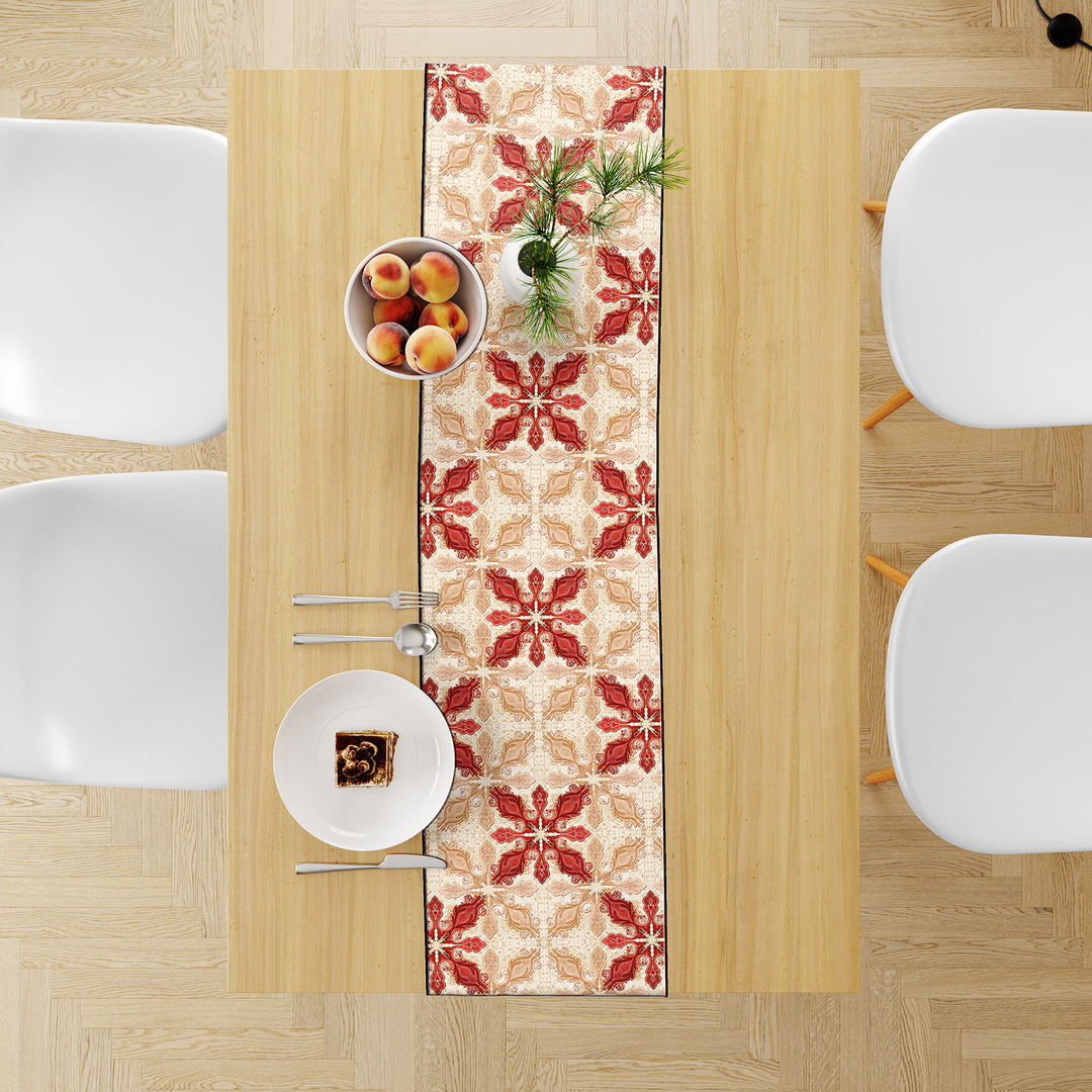 Cream and RED, Table Runner