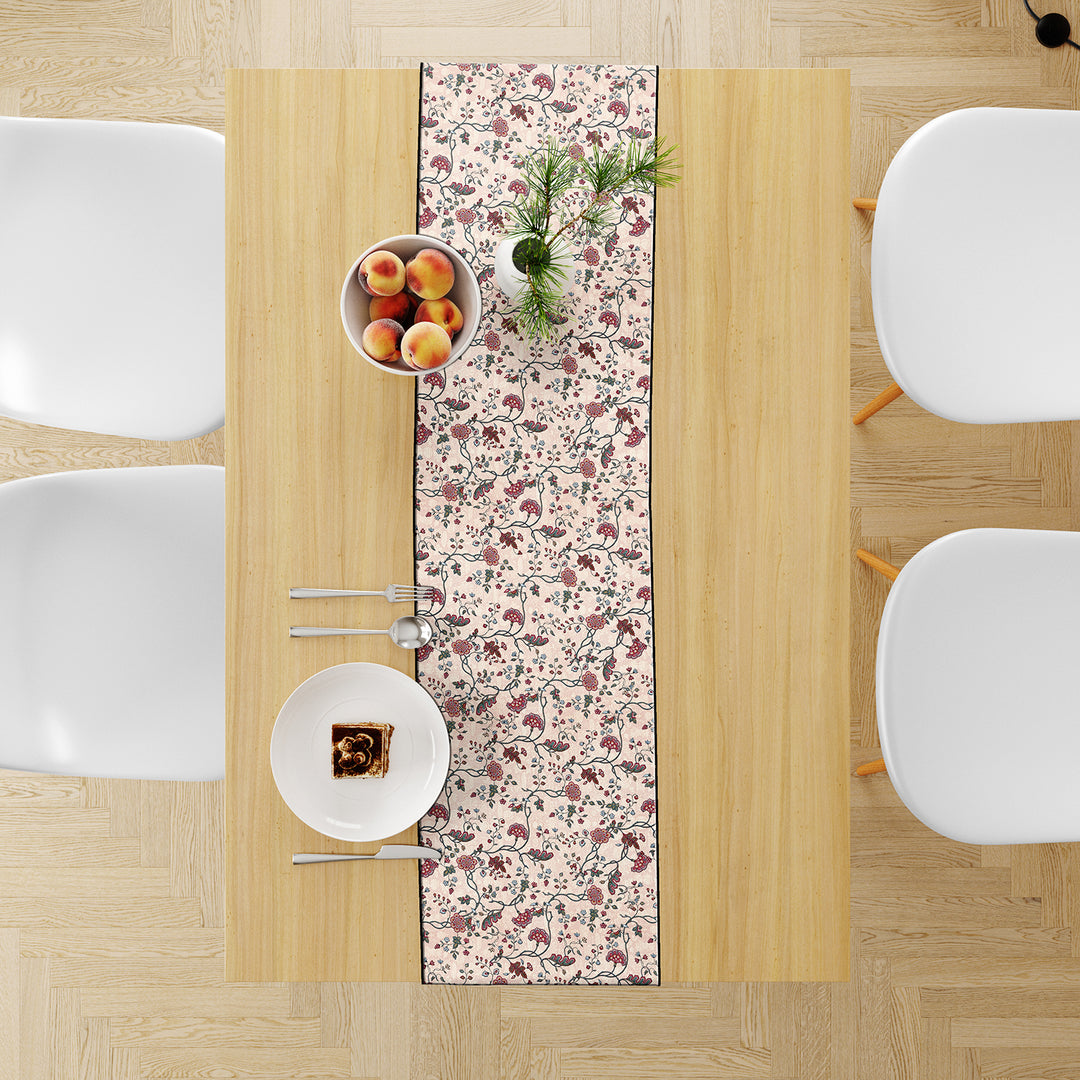 Light Peach Floral, Table Runner