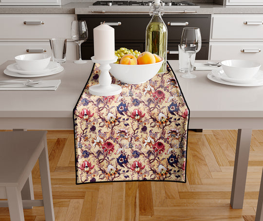 Cream Floral, Table Runner