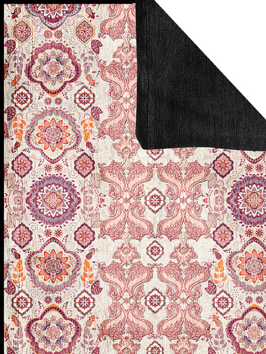 Cream and Maroon, Table Runner