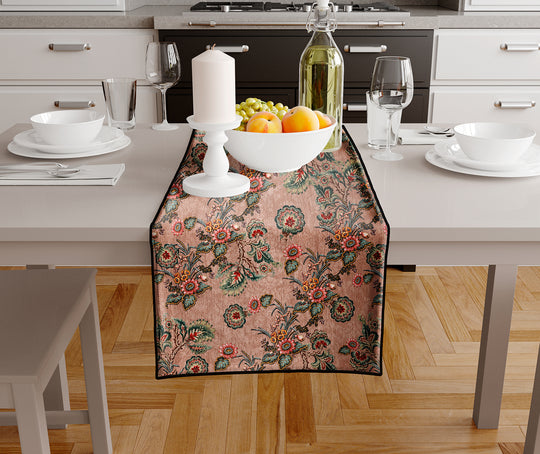 Peach Floral, Table Runner