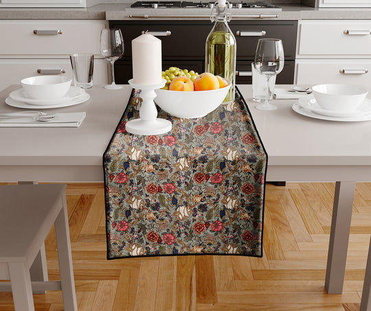 Dark Floral, Table Runner