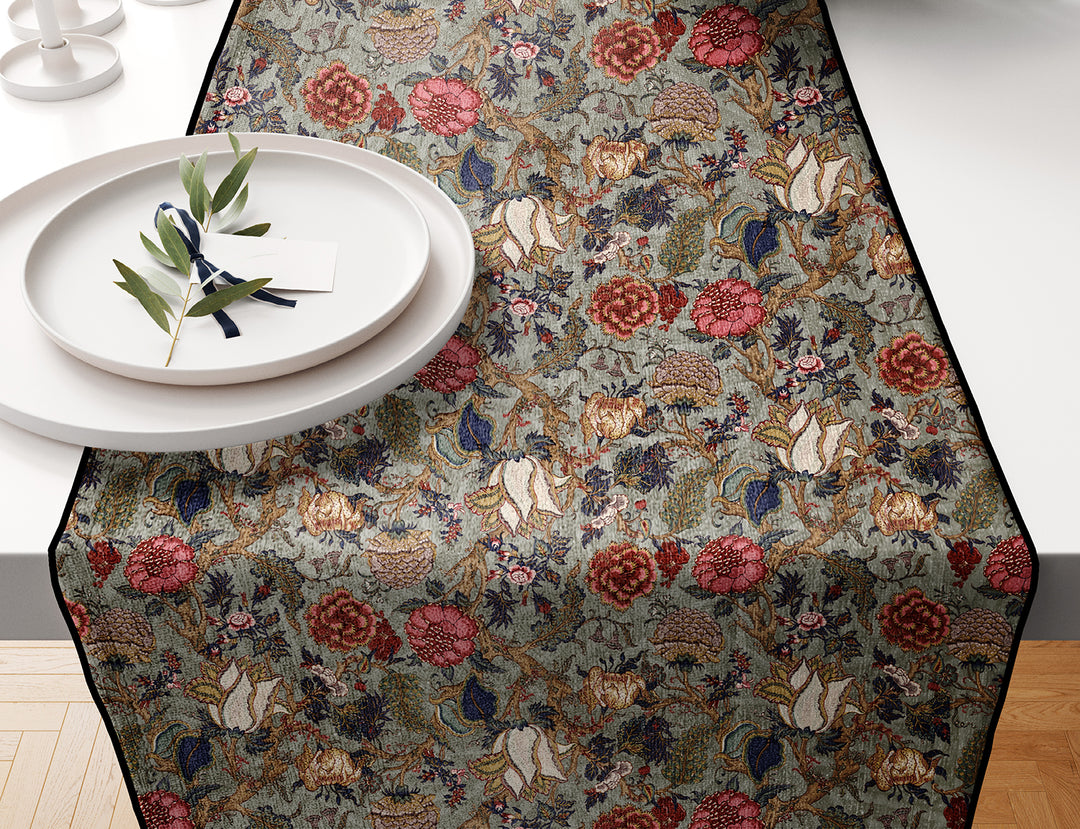 Dark Floral, Table Runner