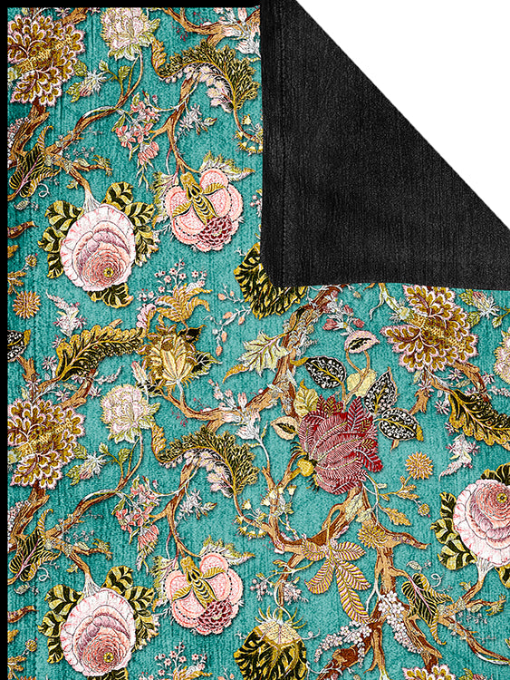 Aqua Floral, Table Runner