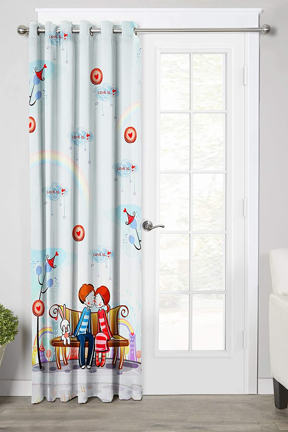 Ultimate Trends Premium Polyester 3D Cartoon Kids Room Curtain Multi Color, 1 Piece